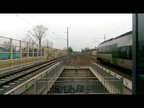 Ausfahrt einer BR442 als S5 nach Halle(Saale) Hbf am Bahnhof Markkleeberg