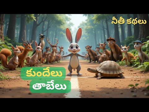 కుందేలు  తాబేలు | The Tortoise and the Rabbit| Moral Stories for Kids| Telugu stories|Telugu Kathalu