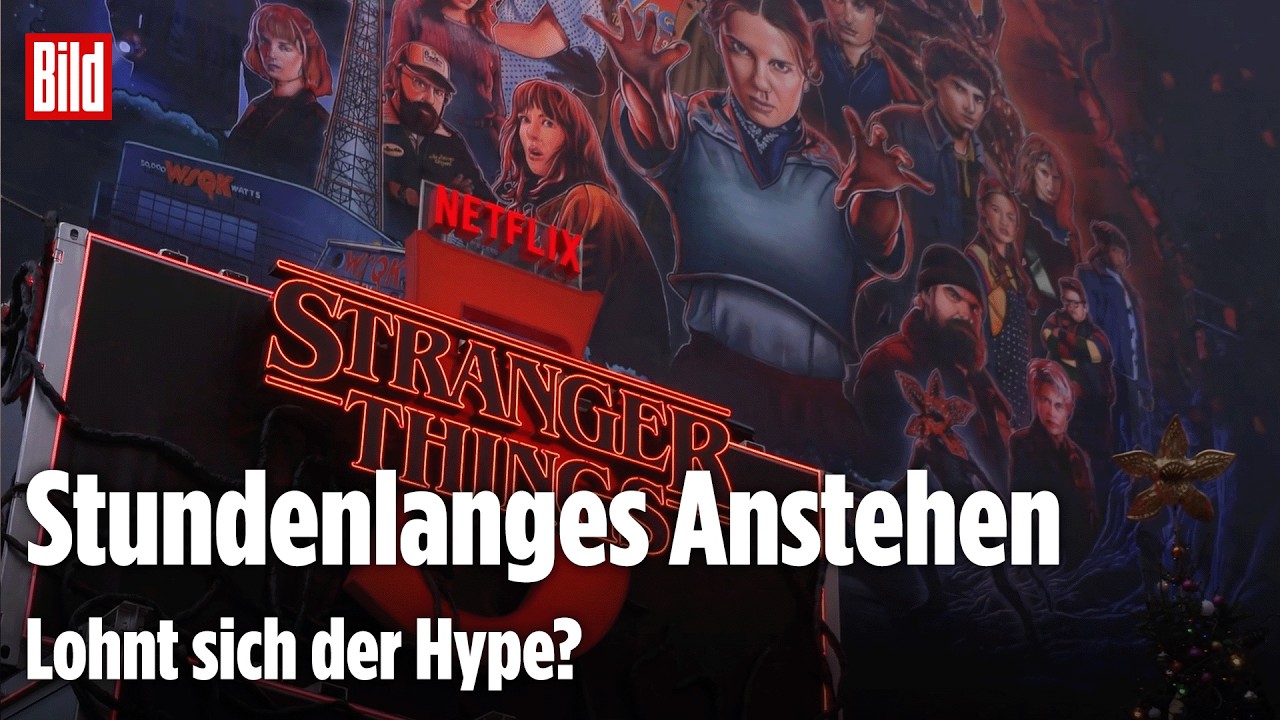 MEGA-ANDRANG VORM WEIHNACHTSMARKT: Stranger-Things-Fans campieren stundenlang in der Kälte