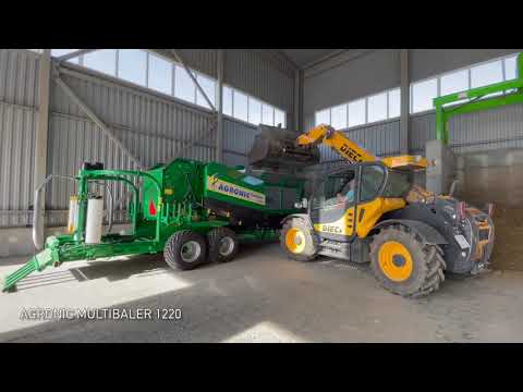 Полный цикл производства монокормов и упаковка финским пресс-обмотчиком Agronic Multibaler 1220