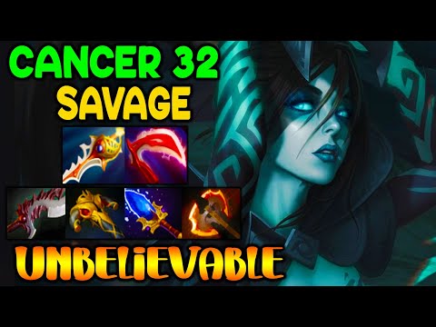 THE MOST CANCER 32 SAVAGE - PHANTOM ASSASSIN - UNBELIEVABLE TEAM FIGHT - DOTA 2 GAMEPLAY