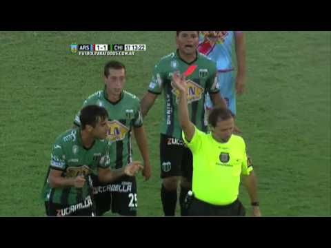 La expulsión de De La Fuente. Arsenal - Nueva Chicago. Fecha 3. Primera División 2015. FPT