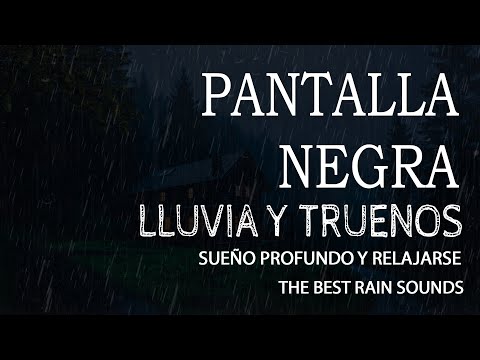 Ruido Blanco Relajante Perfecto Para Dormir - Ruido de lluvia Pantalla Negra para Relajarse y Medita