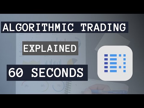 Algorithmic trading for beginners in 60 seconds