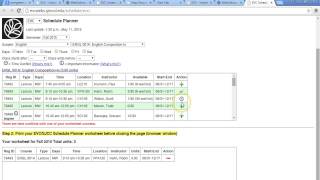 EVC: Using the schedule planner