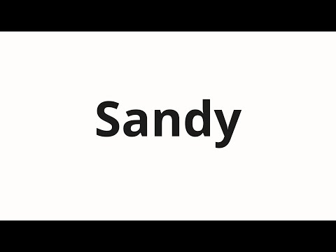 How to pronounce Sandy