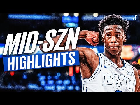 AJ Dybantsa BYU Mid-Season Highlights | 23.1 PPG,  7.8 RPG, 3.8 APG & 59.1 FG%