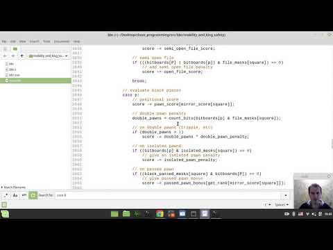 Bitboard CHESS ENGINE in C: improving EVALUATION (mobility and king safety)
