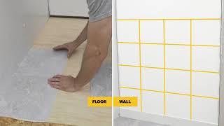Peel and Stick Vinyl Tiles | 12 x 24 Universal Floor and Wall Tile Installation