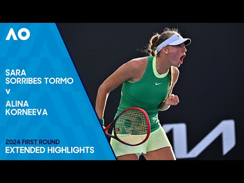 Sara Sorribes Tormo v Alina Korneeva Extended Highlights | Australian Open 2024 First Round