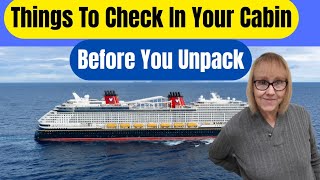 Check these in your Cruise Cabin before you unpack