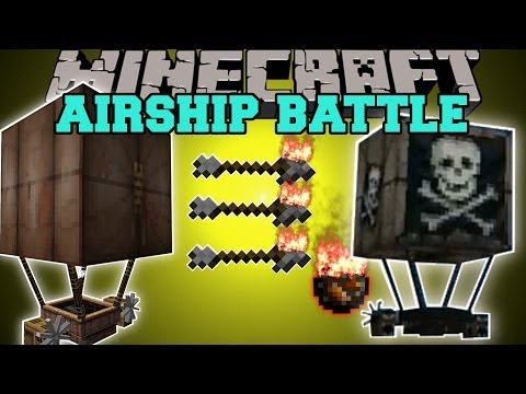 Minecraft: BATTLE AIRSHIPS (TRAVEL AROUND AND FIGHT EVIL SKY PIRATES!) Mod Showcase