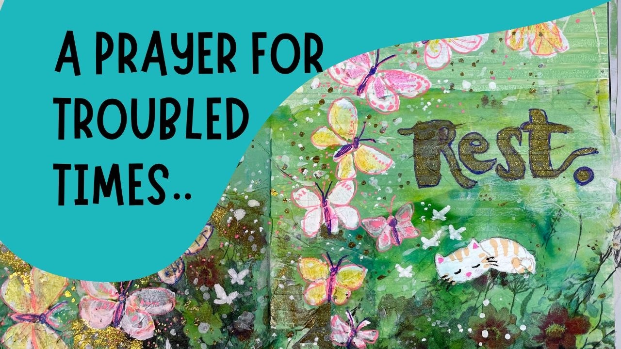 Art Journaling Exodus 33:14 - God's promise to troubled people