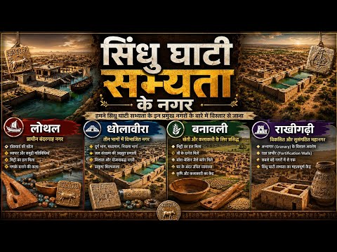 सिंधु घाटी सभ्यता के नगर | लोथल, धोलावीरा, बनावली और राखीगढ़ी | Indus Valley Civilization #qrsstudy 