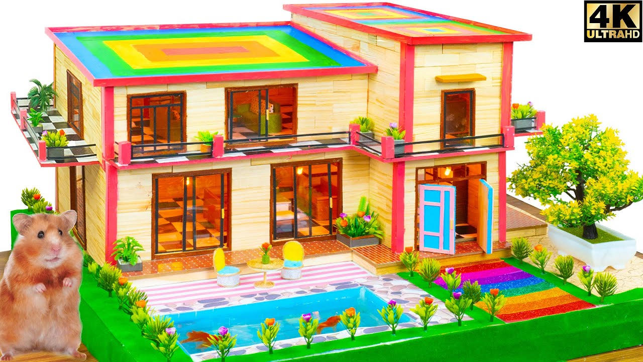 Wood Carving - Most Amazing Villa Wood House -  Amazing Woodworking Project | Wood Art