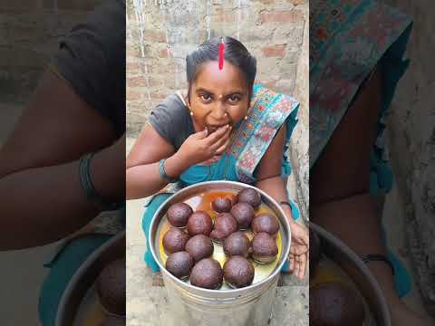 Aunty Gulab Jamun Eating Challenge