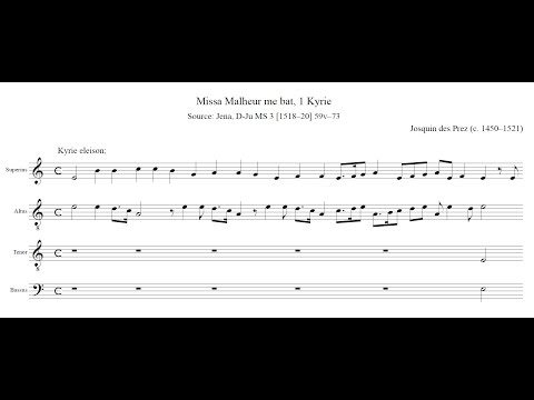 Josquin: Missa Malheur me bat, 1 Kyrie