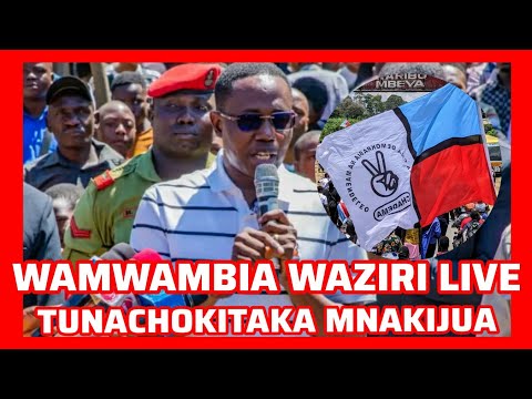 VIJANA WAMEAMKA BILA UWOGA WAMWAMBIA WAZIRI WANATEKWA, 