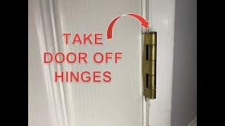 Remove LOCKED Door from Hinges | Take Door Off by Taking Off Hinges | Open a Locked Door