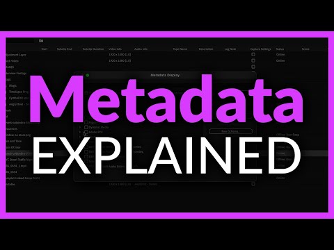 Metadata Explained - For Adobe Premiere Users