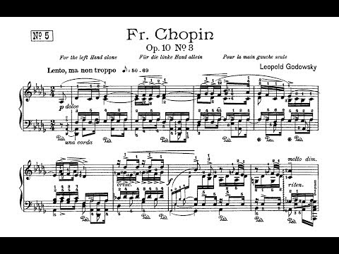 Chopin-Godowsky - Study No. 5 in D-flat major after Op. 10 No. 3