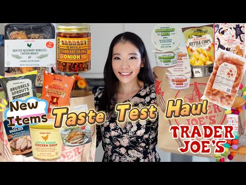teste de sabor dos novos itens de Natal do Trader Joe! O transporte do Trader Joe! A loja do Trader Joe comigo