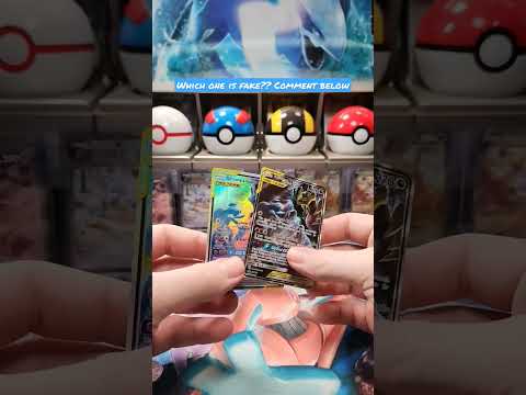 Real or Fake?? Can you spot the fake pokemon card?? #shorts #pokemon #tagteam