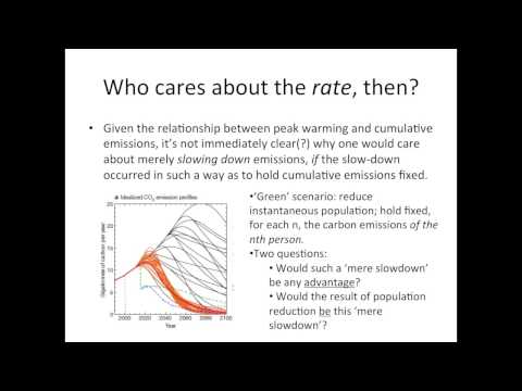 Hilary Greaves - Arguing for population reduction November 2014