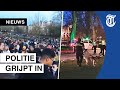 Enorme drukte door feestende jongeren in Vondelpark