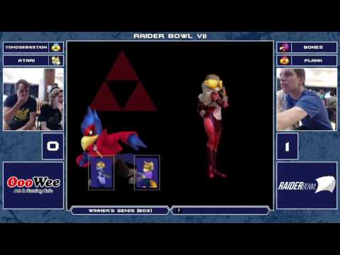 Raider Bowl VII Melee Doubles - YohoSebastion + Atari (Blue) vs Bones + Plank (Red) - Winner's Semis