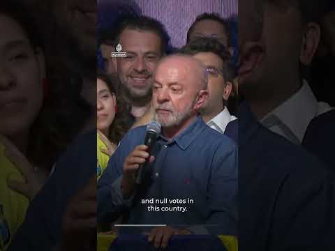 Lula thanks Brazil's youth for historic election win | AJ #shorts
