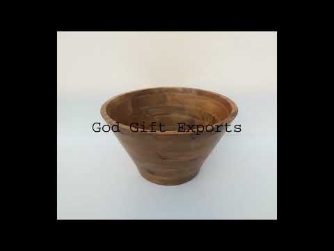 Natural plain wooden round bowl, for event