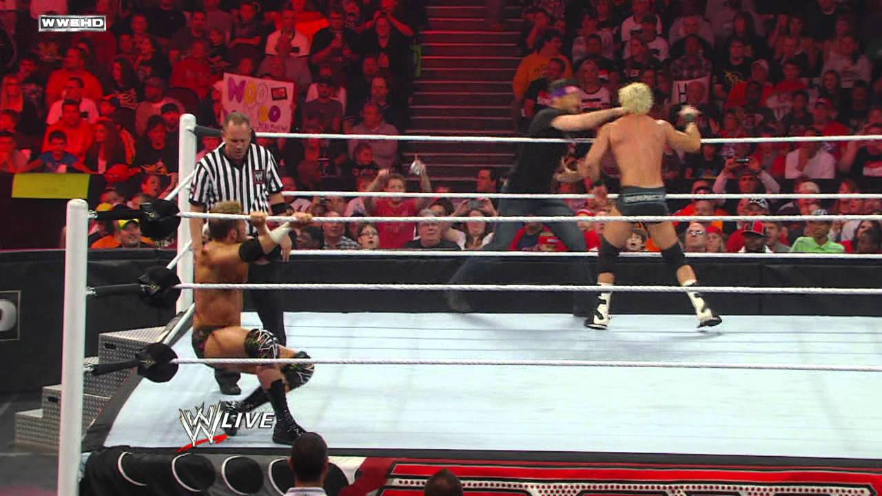Raw - Zack Ryder with Hugh Jackman vs. Dolph Ziggler with Vickie Guerrero