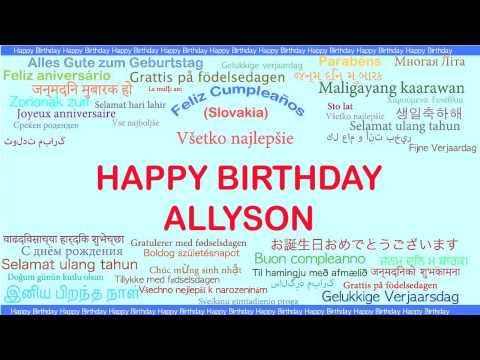 Allyson   Languages Idiomas - Happy Birthday