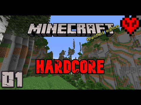 Minecraft Amplified Hardcore Ep 1: Humble beginnings