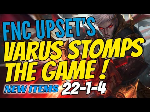 FNC UPSET Plays VARUS Adc vs Ezreal - Challenger Gameplay New Items Season 11 - Immortal Shieldbow