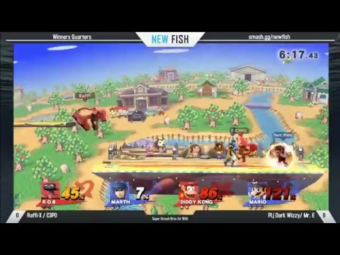 NEW FISH Smash 4 Doubles: Raffi-X (ROB) & C3PO (Diddy) vs. Dark Wizzy (Mario) & Mr. E (Marth)