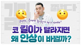 얼굴 비율로 보는 코 유형 분석 : 긴 코 · 짧은 코 👃