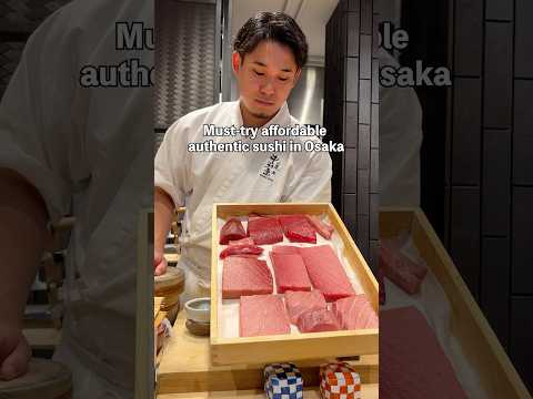 Must-visit affordable authentic sushi in Osaka #japan #japantravel #sushi