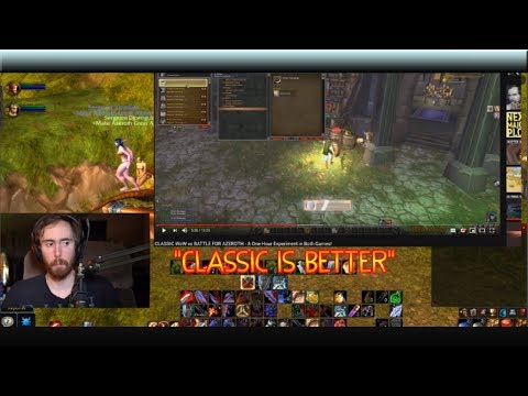 Asmongold reacts to "CLASSIC WOW vs BFA - One hour Experiment in both games!" by Nixxiom
