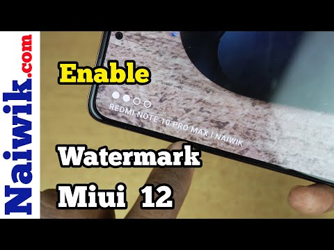 Enable Camera Watermark on Photos in Redmi Note 10 Pro max running MIUI 12