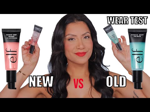 WHICH IS BETTER? NEW VS OLD e.l.f. COSMETICS POWER GRIP PRIMER +WEAR TEST*oily skin*| MagdalineJanet