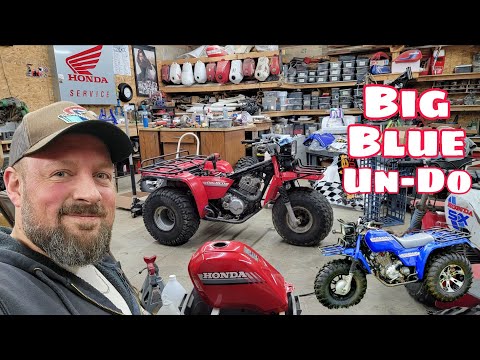 A 1986 Honda ATC 250ES "Big Blue" turns back into a Big Red.  The Beginning of a 3 Part Plan/Build