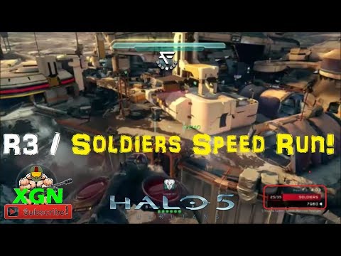 Halo 5 Firefight Round 3 Soldiers Speed Run, Skirmish at Darkstar map!