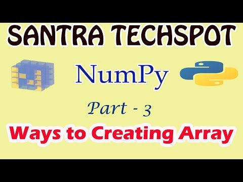 3 Numpy Tutorial In Tamil Different Array Creation Python For Data Science
