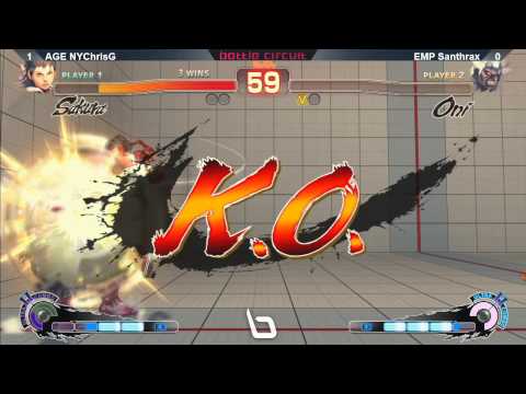 SSF4AE @ NLBC #42 - AGE NYChrisG (Sakura) vs EMP Santhrax (Oni) WINNERS FINALS