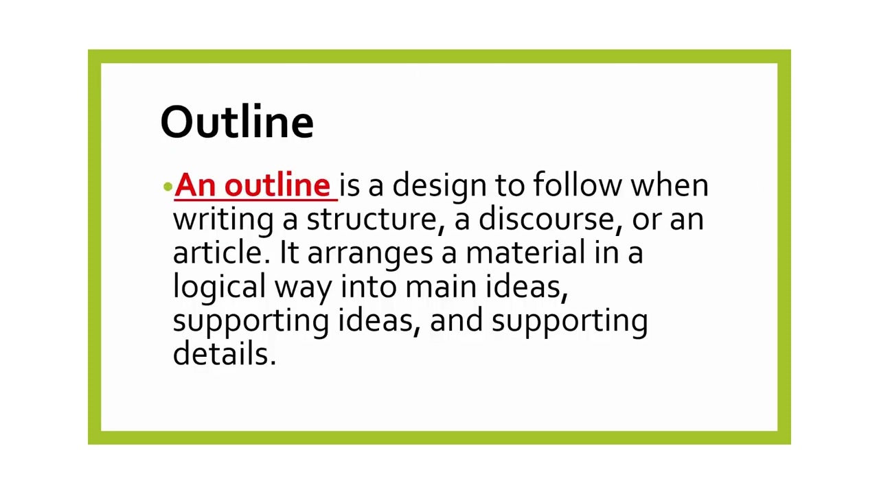 Identifying Thesis Statement and Outline Reading Text