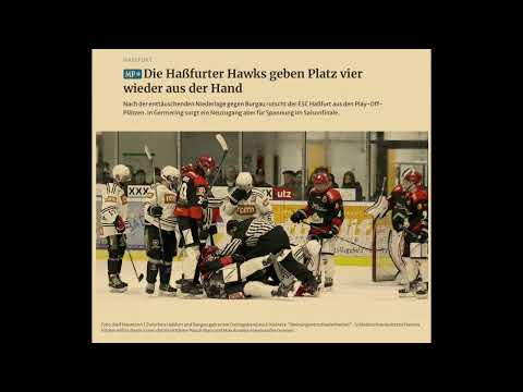 ESC HASSFURT FANs - Die Stimme in rot und weiß - Humba nach dem Finaleinzug gegen Burgau 05.03.2023