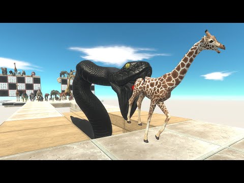 WHO CAN SPEED RACE ESCAPE FROM THE DARK SNAKE? - Animal Revolt Battle Simulator🐉