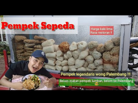 Pempek Sepeda Palembang makan 5 ngaku 2 || belum makan pempek lumban, berarti belum ke Palembang
